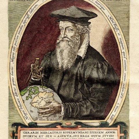 Gerardus Mercator: Massiv verzerrte Karten im 16. Jahrhundert. © Foto: Wikimedia/Cooperski