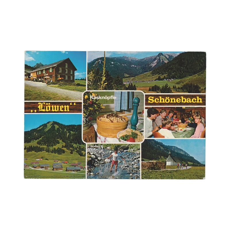 Käsknöpfle in Schönenbach – aus der Ansichtskartensammlung der Vorarlberger Landesbibliothek.