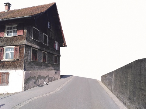 Heute wissen wir aus der Verkehrspsychologie, dass ein optisch zurückhaltender Fahrbahnraum die Verkehrssicherheit erhöht und den Fahrkomfort günstig beeinflusst – hier etwa am Beispiel der Wolfurter Dorfstraße.<br><br>Fotos: Christina Anzenberger-Fink, Gerold Strehle, Beigestellt
