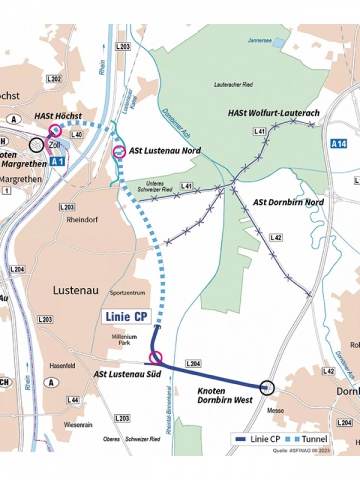 © Asfinag - Aktueller Planungsstand der CP-Variante, Oktober 2023