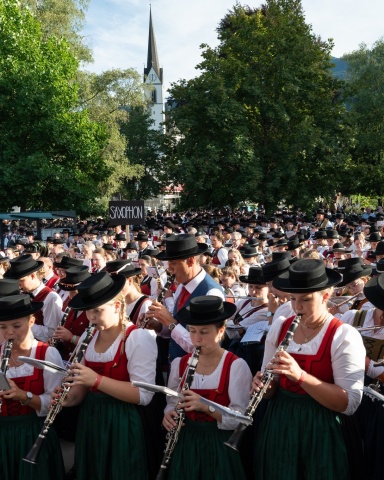 Gesamtchor anlässlich des 18. Landesmusikfestes in Frastanz.