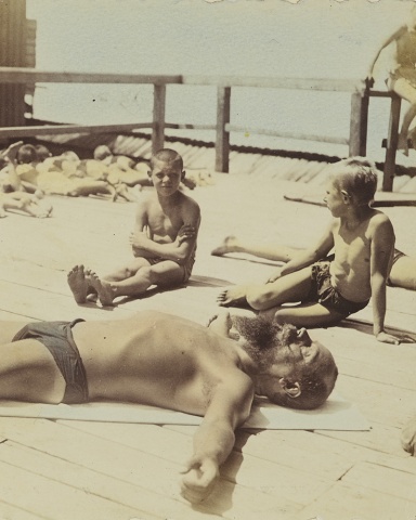 Ansichtskarte der Städtischen Badeanstalt Bregenz um das Jahr 1916. © Vorarlberger Landesbibliothek/Ansichtskartensammlung Richard Huter