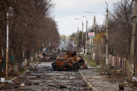 Angriffskrieg der Russen auf die Ukraine, hier in Butscha: Das Ende aller Illusionen.