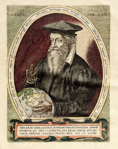 Gerardus Mercator: Massiv verzerrte Karten im 16. Jahrhundert. © Foto: Wikimedia/Cooperski