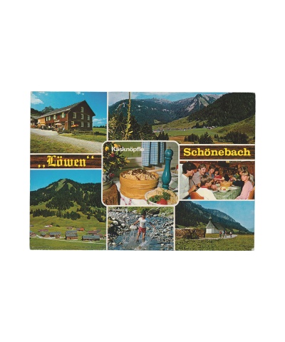 Käsknöpfle in Schönenbach – aus der Ansichtskartensammlung der Vorarlberger Landesbibliothek.