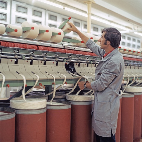 F.M. Hämmerle in Dornbirn in den 1970er Jahren. © Vorarlberger Landesbibliothek/Sammlung Helmut Klapper