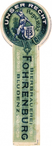 Eingetragenes Markenzeichen der Brauerei Fohrenburg aus dem Jahr 1892
