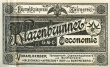 Geschütztes Warenzeichen der Bludenzer Textilunternehmen Getzner, Mutter & Cie. von 1896