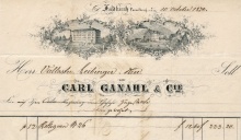 Briefkopf des Textilunternehmens Ganahl aus dem Jahr 1870
