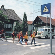 1977 - Schärpe zur Verkehrssicherheit für Erstklässler