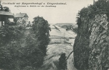 Kapfstraße und Ill-Brücke kurz vor der Zerstörung.